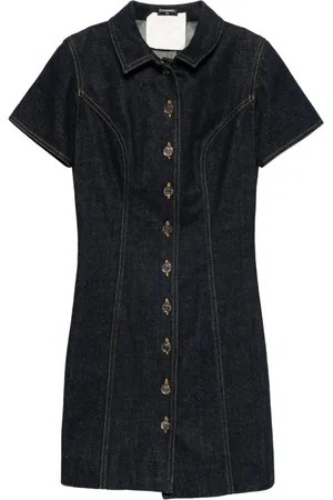 CHANEL Kortærmet denimkjole fra 1990