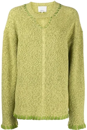 3.1 Phillip Lim Ribstrikket trøje med V-hals
