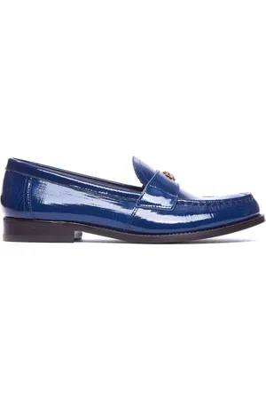 Tory Burch Loafers i læder med logoplade