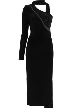 NISSA Krystaludsmykket asymmetrisk maxi-nederdel