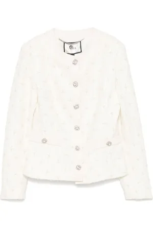 NISSA Jakke med broderi i jacquard