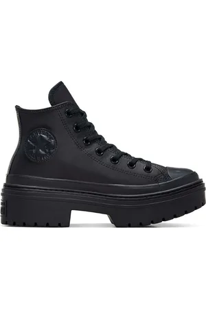 Converse High-top sneakers med plateausål og rillet hæl
