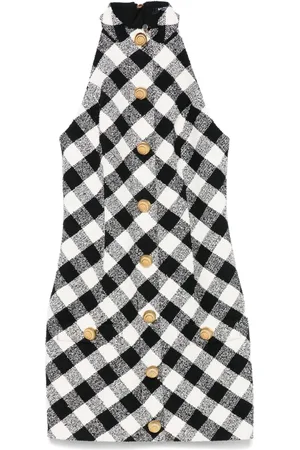 Balmain Kort kjole med halterneck