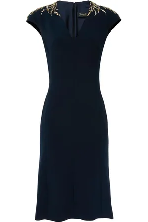 Jenny Packham Ardila midi-kjole med krystal-udsmykning
