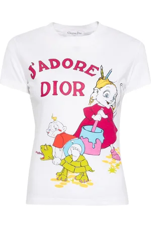 Dior T-shirt med grafisk tryk fra 2002