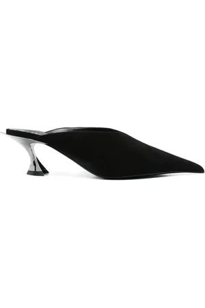 MUGLER 55 mm mules i ruskind