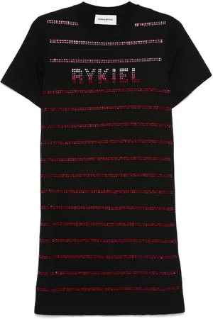 Sonia by Sonia Rykiel Kort kjole med korte ærmer og rhinsten