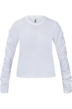 NOIR KEI NINOMIYA T-shirt med ruchet detalje
