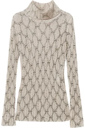 Twin-Set Sweater med rullekrave og tryk