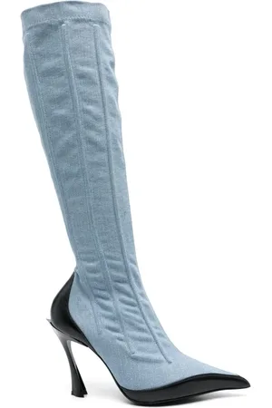 MUGLER 105 mm fang-støvler med dobbelt farve