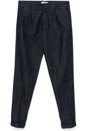 CRUNA Jeans med plisseret detalje