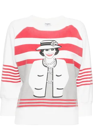 CHANEL Langærmet mademoiselle sweatshirt fra 2001