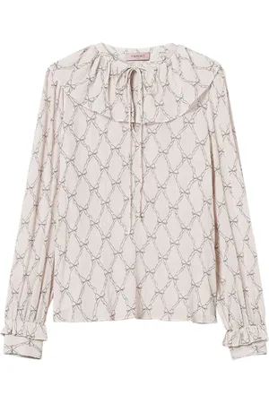 Twin-Set Bluse med grafisk tryk