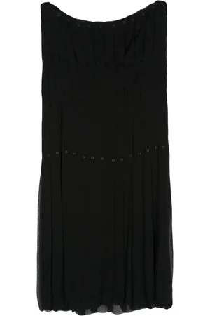 Prada Kort georgette-kjole med plisseringer fra 00