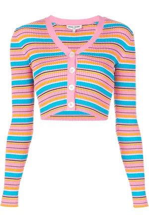 Opening Ceremony Stribede ribstrikket cardigan