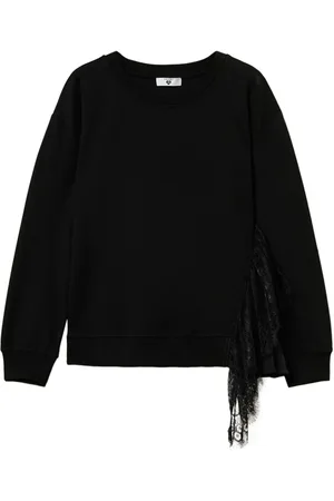 Twin-Set Sweatshirt med læg-detalje og logo