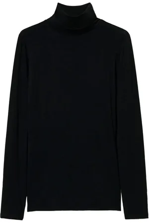 Twin-Set Top med rullekrave og broderet logo