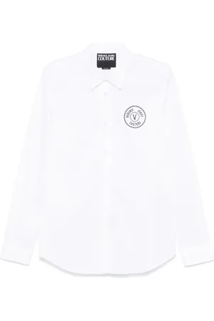 VERSACE Skjorte med kæde og V-emblem