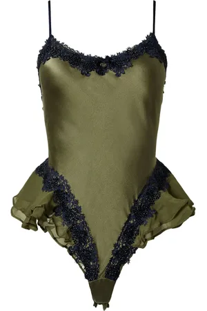 Twin-Set Draperet bodysuit med rhinsten