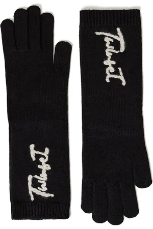 Twin-Set Strikkede handsker med broderet logo