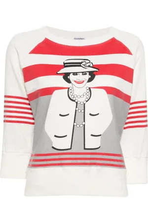 CHANEL Langærmet mademoiselle sweatshirt fra 2001