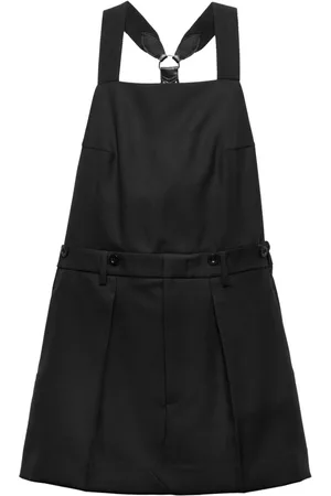 Prada Kort gabardine kjole i nylon