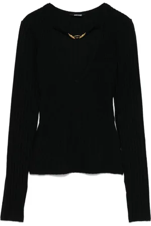Roberto Cavalli Ribstrikket sweater