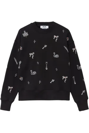 Msgm Sweatshirt med perledekoration