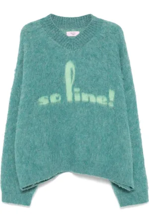 MARTINE ROSE Børstet sweater med V-hals
