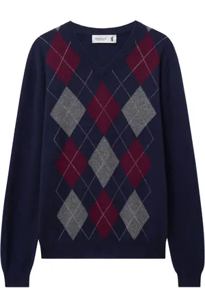 PRINGLE OF SCOTLAND Argyle-trøje i kashmir