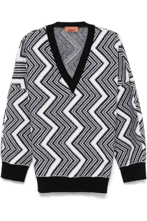 Missoni Sweater i uld med zigzagmønster