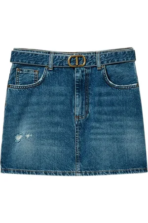 Twin-Set Denimnederdel med logoplade