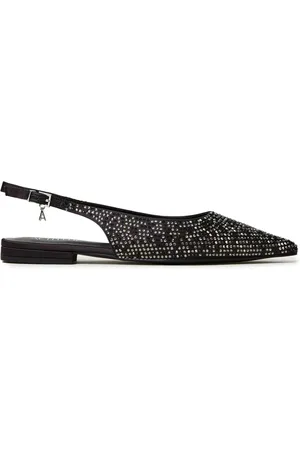 Twin-Set Rhinsten-udsmykket slingback-balletsko