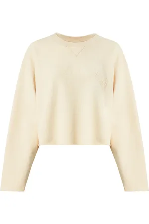 Maison Margiela Sweatshirt med rund hals og broderi