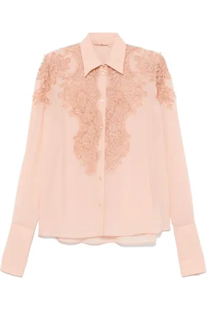 ERMANNO SCERVINO Skjorte med blondedetalje
