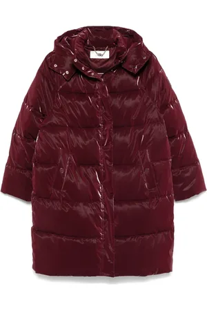 Elisabetta Franchi Satin dynefrakke med hætte