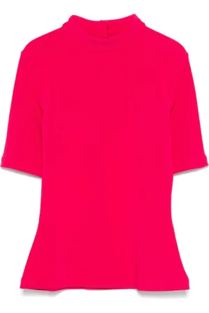 HUGO BOSS Ribstrikket top med høj hals