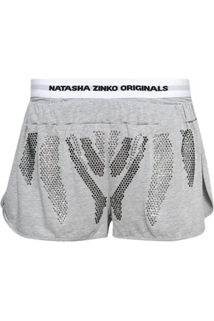 Natasha Zinko Shorts med rhinstenudsmykning