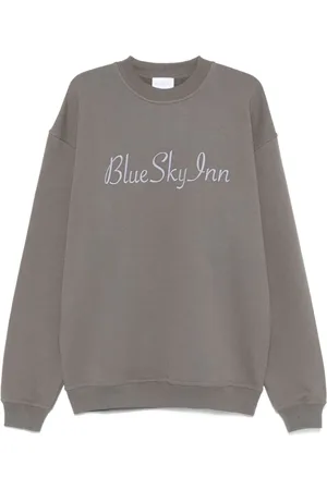 BLUE SKY INN Sweatshirt med broderet logo og rund hals