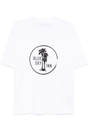 BLUE SKY INN T-shirt med palme- og logotryk