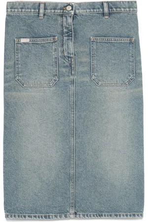 Courrèges Mellemlang nederdel i denim