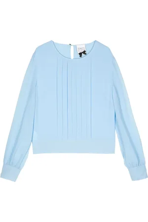 Edward Achour Paris Plisseret bluse med lange ærmer