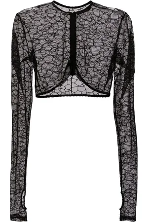 Kiki de Montparnasse Cropped top med krystaludsmykning