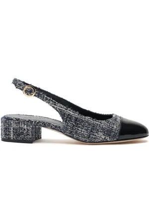 Scarosso 35 mm Coco Blue Tweed pumps