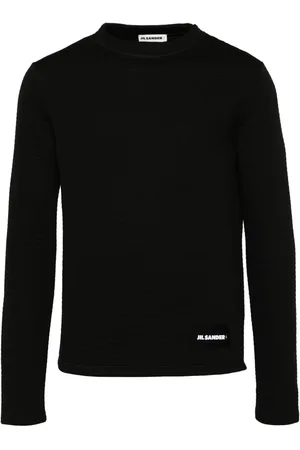 Jil Sander Langærmet T-shirt i tekstur