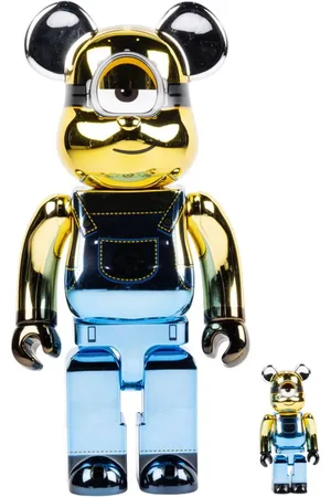 MEDICOM TOY X Minions Stuart Chrome Ver. 100% og 400% figursæt