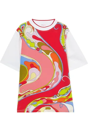 Puccini T-shirt med orkide-tryk
