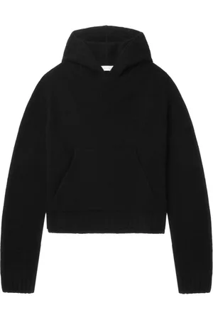 Palm Angels Strikket hættetrøje med buet logo