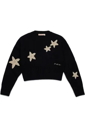 Marni Intarsiastrikket sweater med stjerne