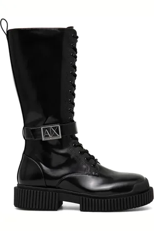 Armani Exchange Støvler med snøre og logoplade